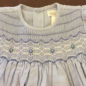Petit Ami smocked top dress. 6 month. VGC